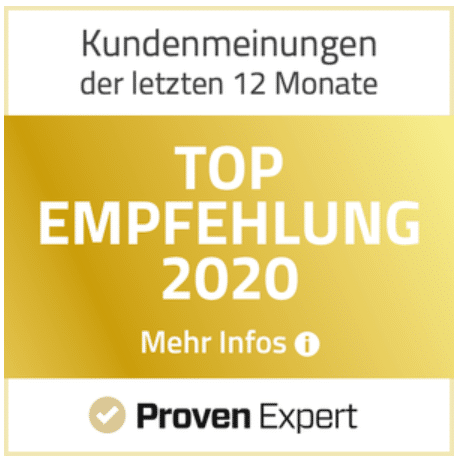 Auszeichnung TOP EMPFEHLUNG 2020
