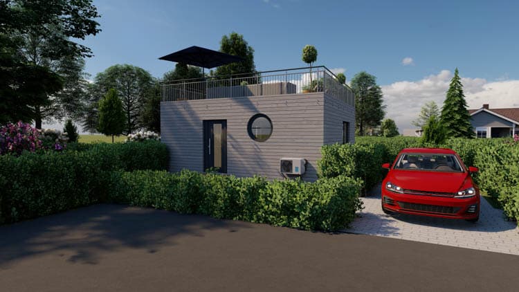 Kompakt-Tiny Ü-Haus